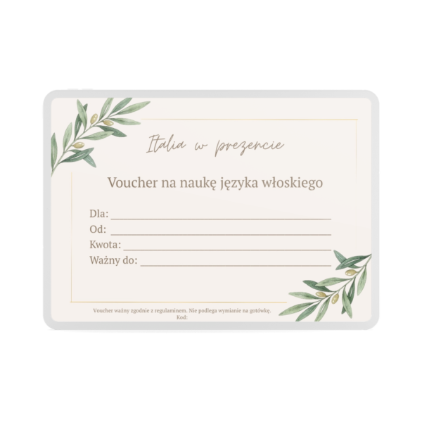Voucher - Italia w prezencie